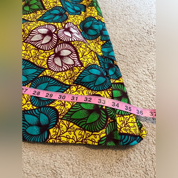 Women’s African Maxi Skirt Colorful Floral Pleated Back - Picture 9 of 11
